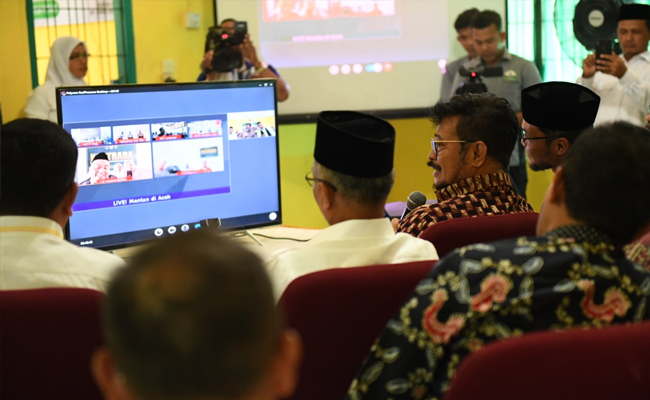 Dari BPP Bireuen Aceh,  Mentan Syahrul  Sapa Para Penyuluh via AWR