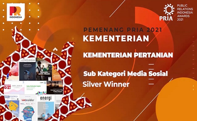 Media Sosial Kementan Raih Penghargaan di Ajang PR Indonesia Award