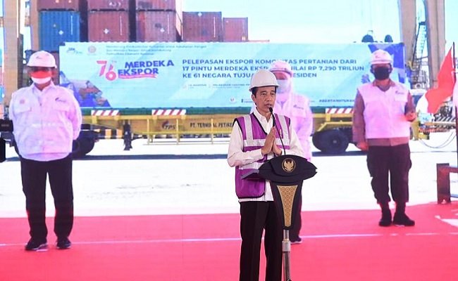Tumbuh dan Tangguh, Presiden Jokowi Puji Sektor Pertanian Pada Merdeka Ekspor