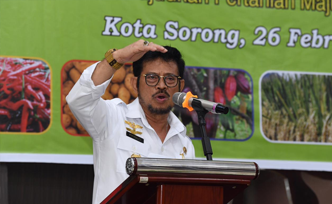 Didepan Penyuluh dan Petani Papua Barat, Mentan Syahrul Ajak Tingkatkan Produksi