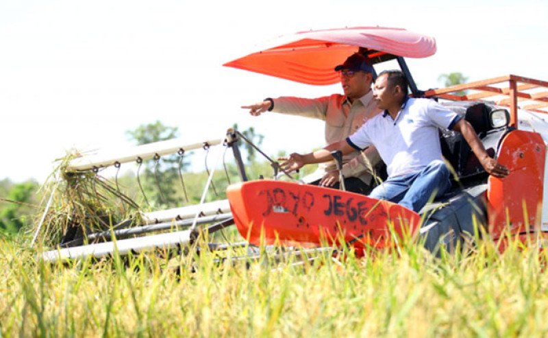 Wamentan Sudaryono Geber Alsintan di Ngawi, Panen Padi Nggak Pakai Lama!