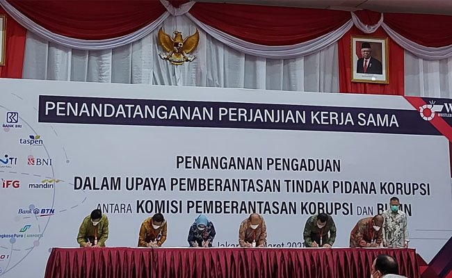 Perhutani Bersama KPK Tandatangani PKS Penanganan Korupsi melalui WBS