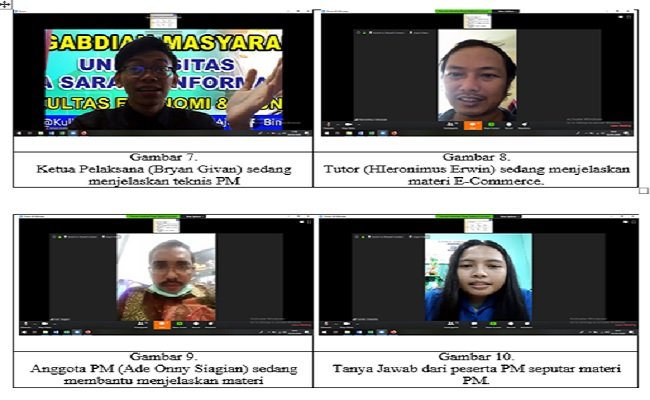 Dosen UBSI Melakukan Pengajaran Virtual Learning Business Plan Kepada Masyarakat