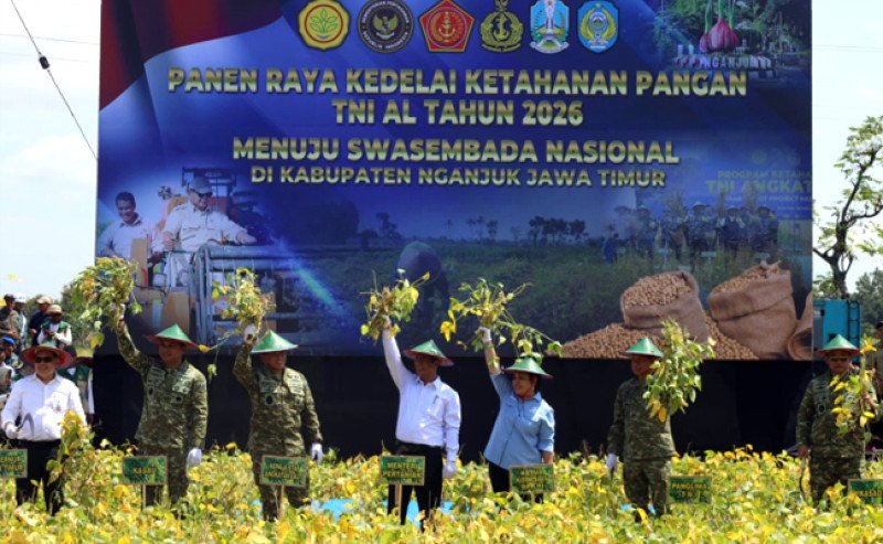 Kementan dan TNI AL Genjot Produksi Kedelai, Nganjuk Disiapkan Jadi Percontohan Nasional