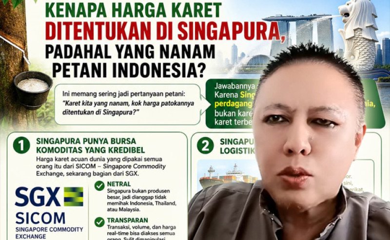 Mengapa Harga Karet Dunia Mengacu ke Singapura? Ini Penjelasannya bagi Petani Indonesia