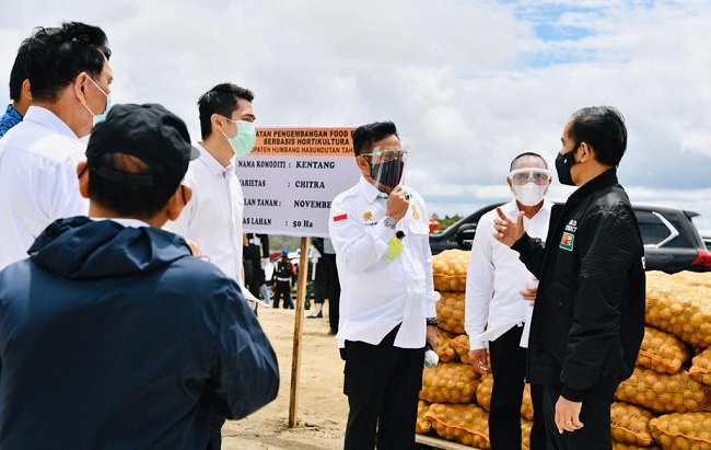 Presiden Jokowi dan Mentan SYL Tinjau Food Estate di Kabupaten Humbahas